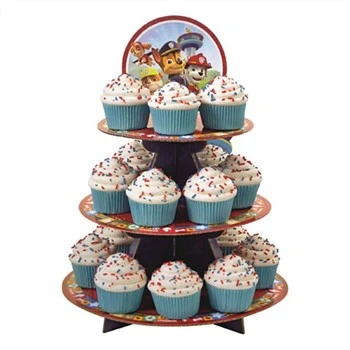 Suporte para cupcakes de papelão de 3 andares